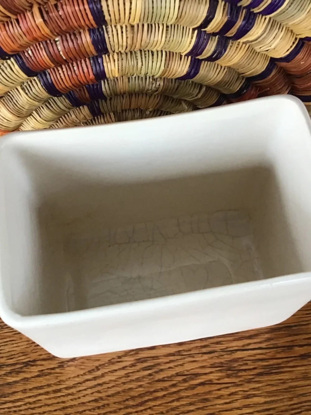 Vintage McCoy Pottery Rectangular Pillow Planter Vase USA MCM White